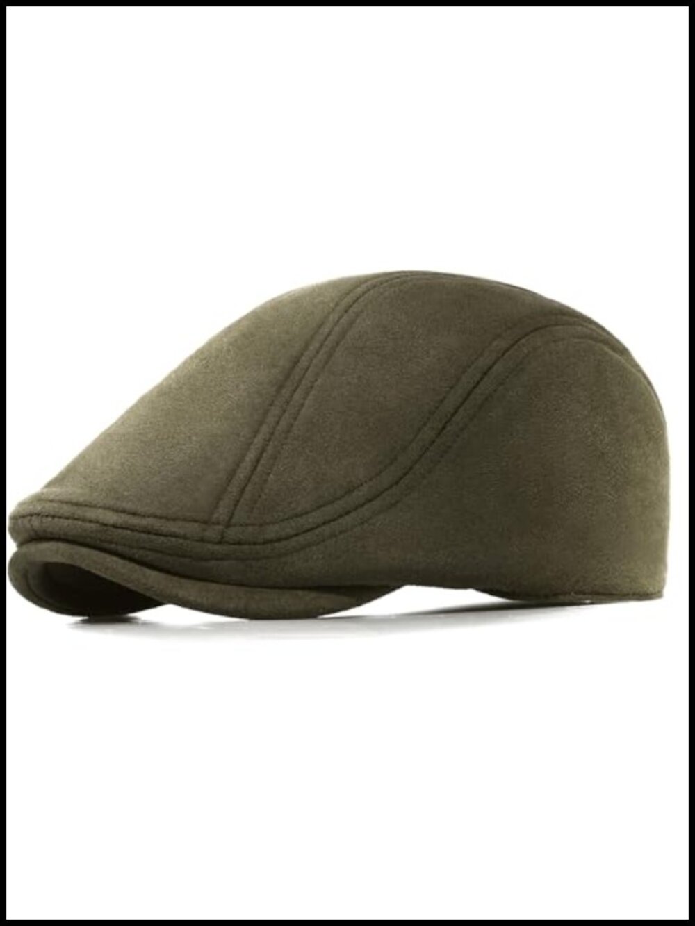 Suede Newsboy Cap Elastic Adjust Beret Ivy Cabbie Driving Hat